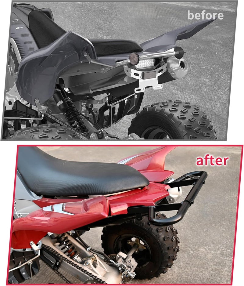 VEISUTOR Rear Wide Grab Bar for Raptor 700 06-24, Black Upgraded Aluminum Handle Bumper Assembly Kit for Yamaha Raptor 700 / 700R 2006-2024 Accessories - Image 2